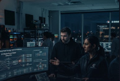 E-DoubleOne engineers collaborating in the Lanham lab